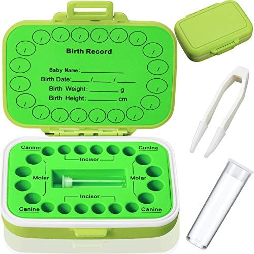 Jetec Baby Tooth Box Keepsake Organizer Green
