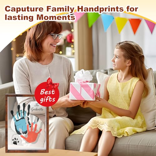 PUDEKO Family Handprint Craft Kit with 8 Colors