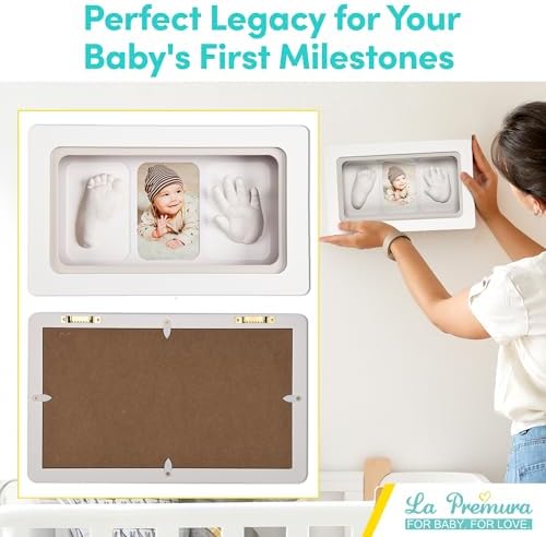 La Premura Baby Handprint Casting Kit with Shadow Box Frame 1