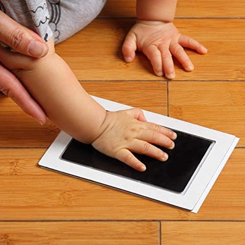 Green Pollywog Baby Handprint Footprint Kit with White Frame