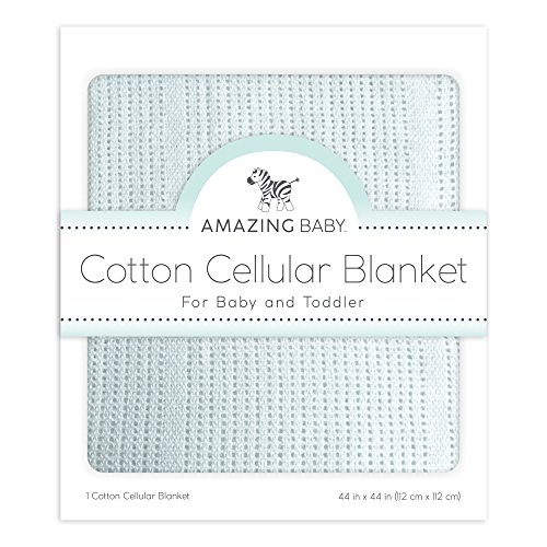 Amazing Baby Soft Blue Cellular Blanket