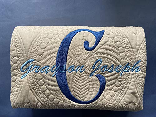 Personalized Baby Quilt with Monogram for Boys Girls