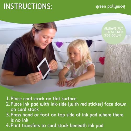 Green Pollywog Inkless Pad for Baby Dog Prints