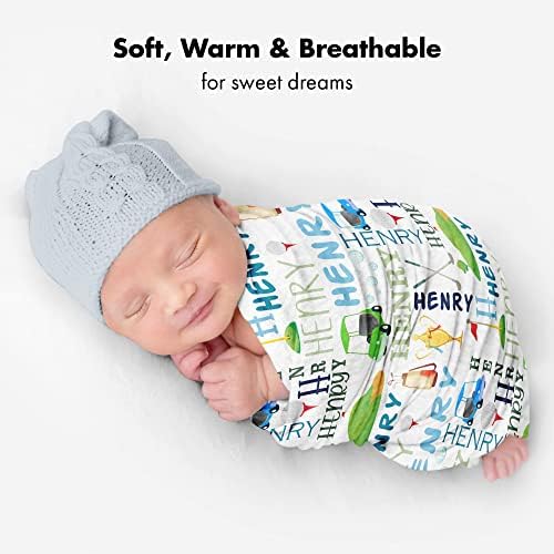 Personalized Golf Baby Blanket with Name 1