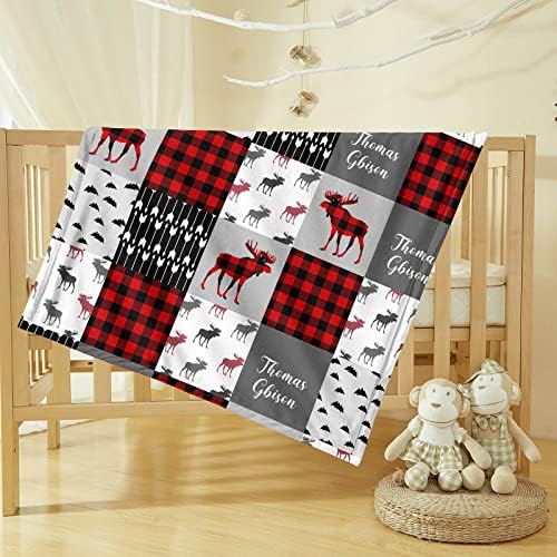 Munific Woodland Deer Personalized Baby Blanket 1