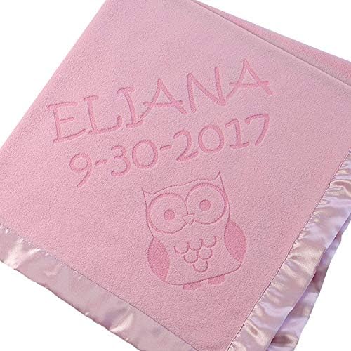 Custom Catch Personalized Owl Baby Blanket for Boy