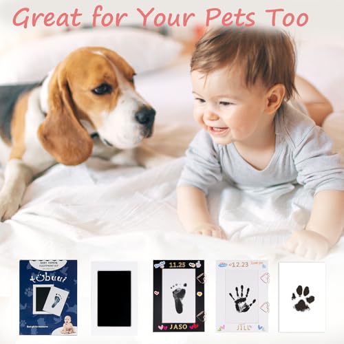 Tubuui Inkless Baby Hand Footprint Kit for Keepsakes