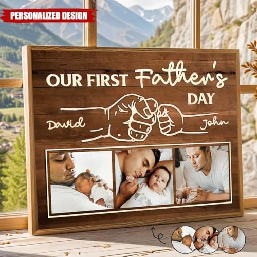 Personalized Dad Photo Frame Wall Art for Father Day