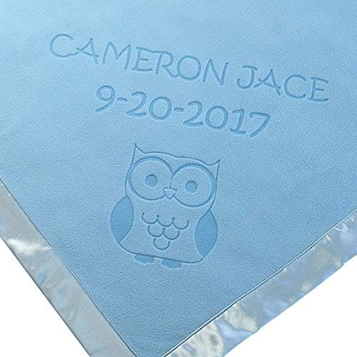 Custom Catch Personalized Owl Baby Blanket for Boy