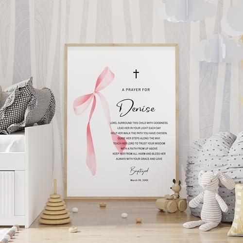 Personalized Cross Baptism Sign with Name Date