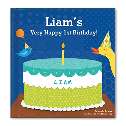 Babys First Birthday Personalized Book - Boys Blue Version