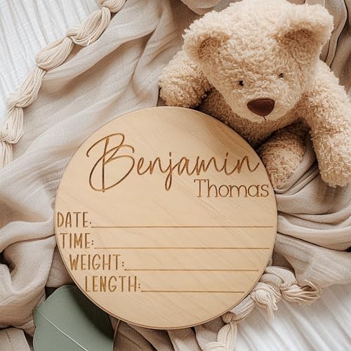 Personalized Newborn Baby Announcement Sign - Custom Birth Stat Sign for Hospital