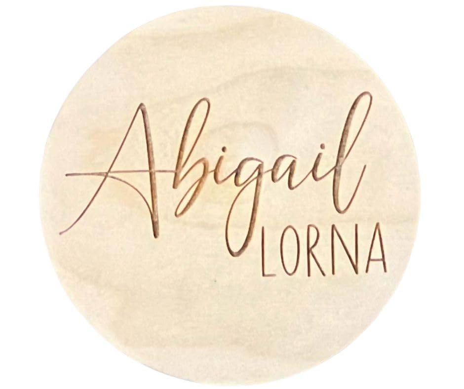 Personalized Newborn Announcement Sign - Wooden Name Custom
