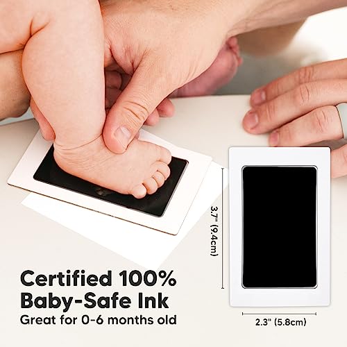 KeaBabies 4-Pack Inkless Hand Footprint Kit for Newborn