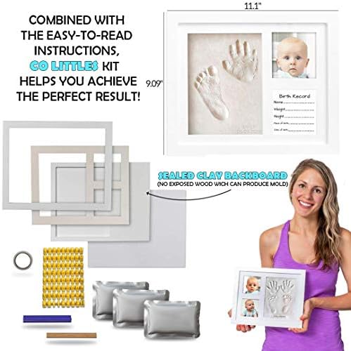 Co Little Baby Footprint and Handprint Frame - Date Name Stamp Kit