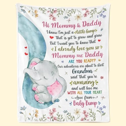 Personalized Hi Mommy and Daddy Blanket for New Parents