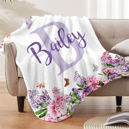 Custom Baby Blanket with Name 40X50 Flannel Keepsake