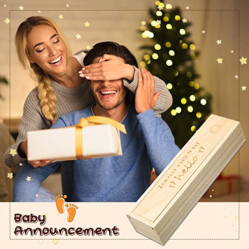 Qunclay Pregnancy Test Keepsake Box with Raffia Ribbon