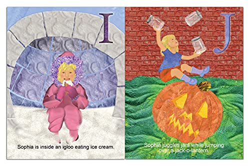Personalized Childrens ABC Book with Name Hair Color