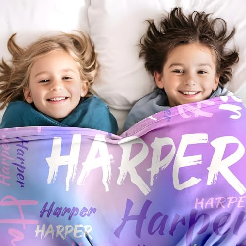 Baosity Custom Name Blanket for Kids Babies Adults