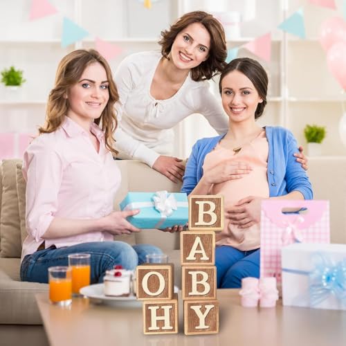 Zempfoal Custom Wooden Name Sign - 8-Letter Baby Blocks with 78 Alphabet Letters