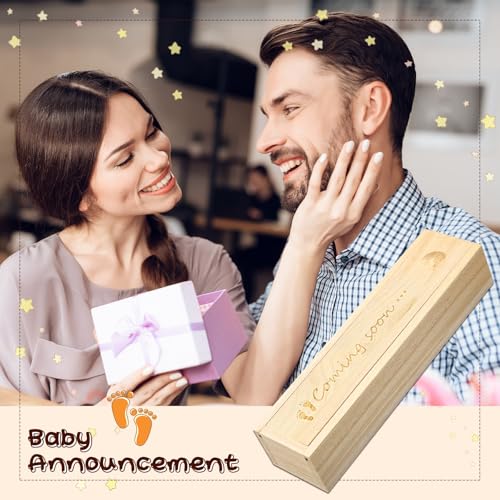 Qunclay Pregnancy Test Keepsake Box with Raffia Ribbon 1