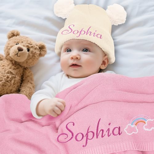 Baosity Personalized Baby Blanket with Name and Pattern