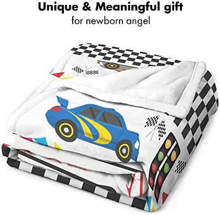 VibeCustom Personalized Race Car Baby Blanket