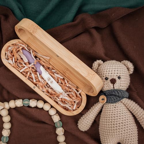 SOCBOI Pregnancy Test Keepsake Box with Bamboo and Raffia