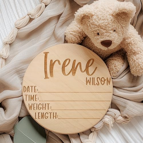 Personalized Newborn Baby Announcement Sign - Custom Birth Stat Sign for Hospital