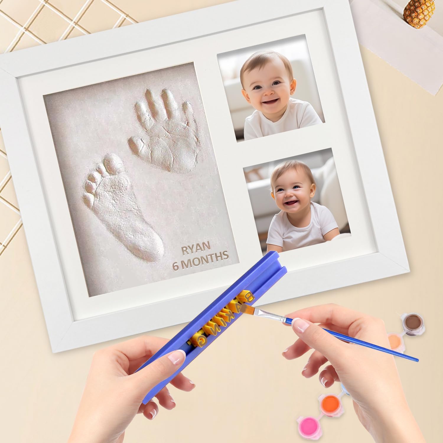 Aiacmea Inkless Baby Keepsake Frame Kit