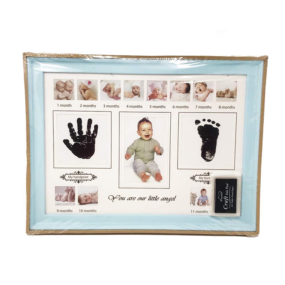 Magik Baby Handprint Footprint Keepsake Frame Blue