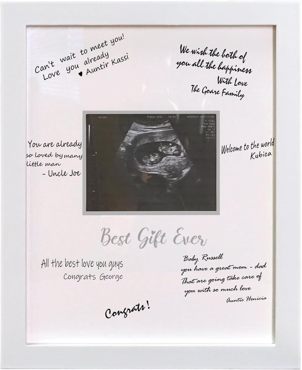 Sonogram Signature Frame Guest Book for Expecting Moms