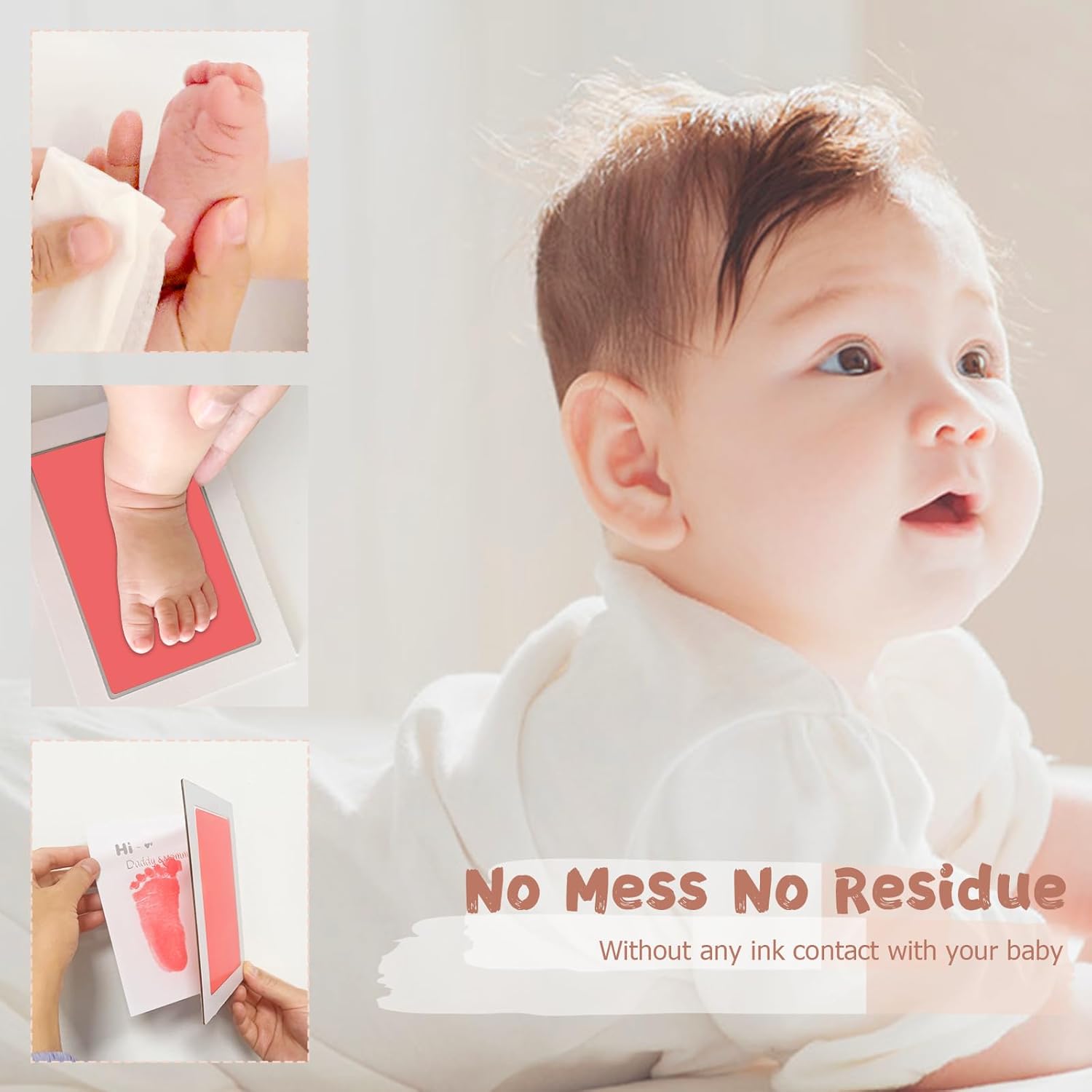 BabyQunt Inkless Hand Footprint Kit 4 Pack
