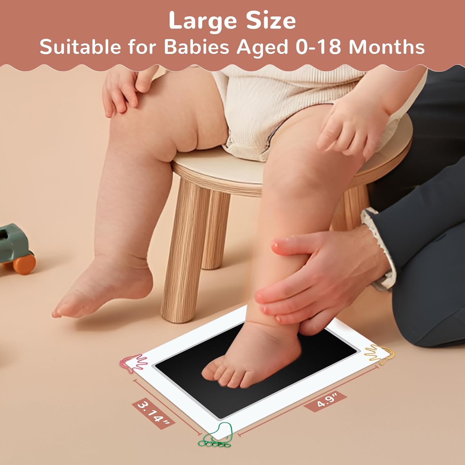 PChero 6x4 Inkless Handprint Footprint Kit for Keepsakes