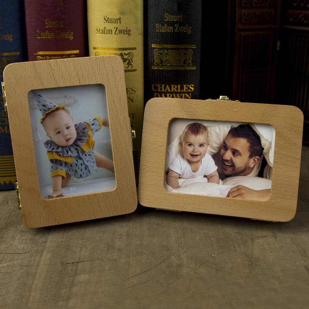 Esweny Baby Tooth Box with Photo Frame and Lock Design