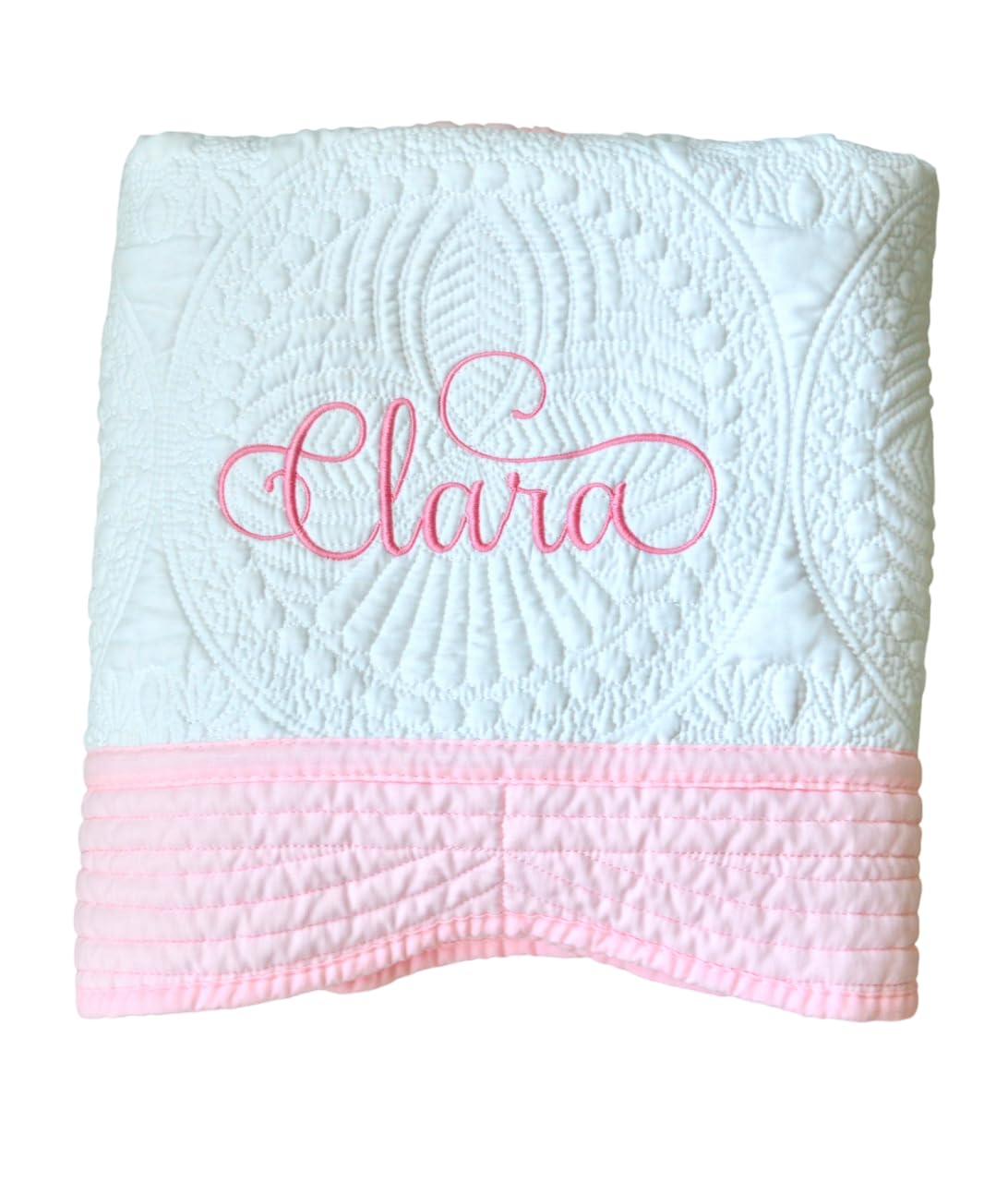 Personalized Baby Blanket With Name and Date Embroidered