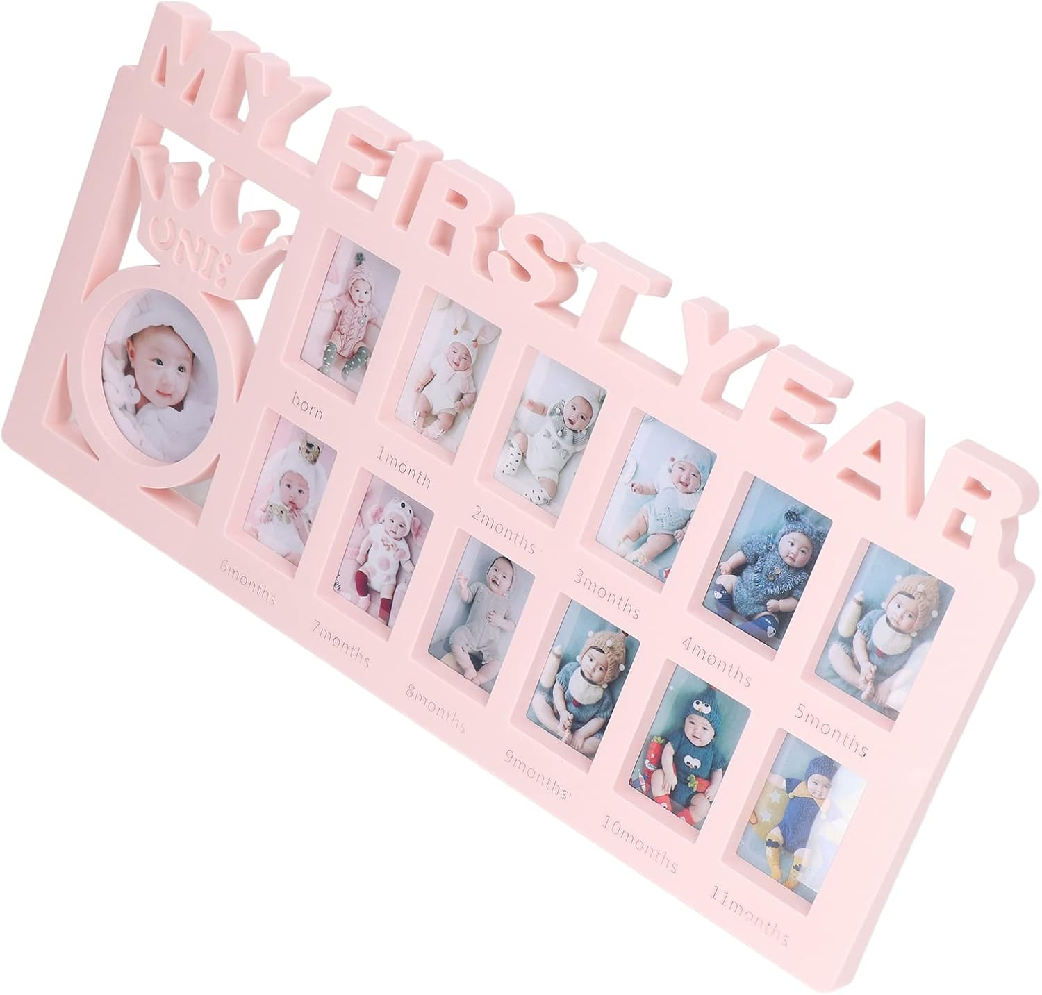 Walfront My First Year Baby Photo Frame Set - 12 Month Growth Display