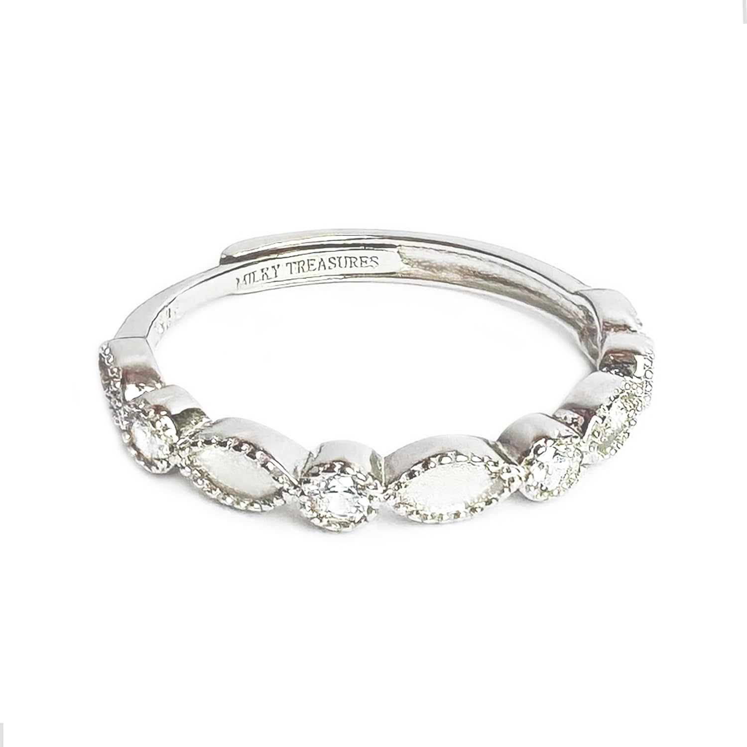 DIY Breastmilk Ring 925 Sterling Silver Band Adjustable Size 6-10
