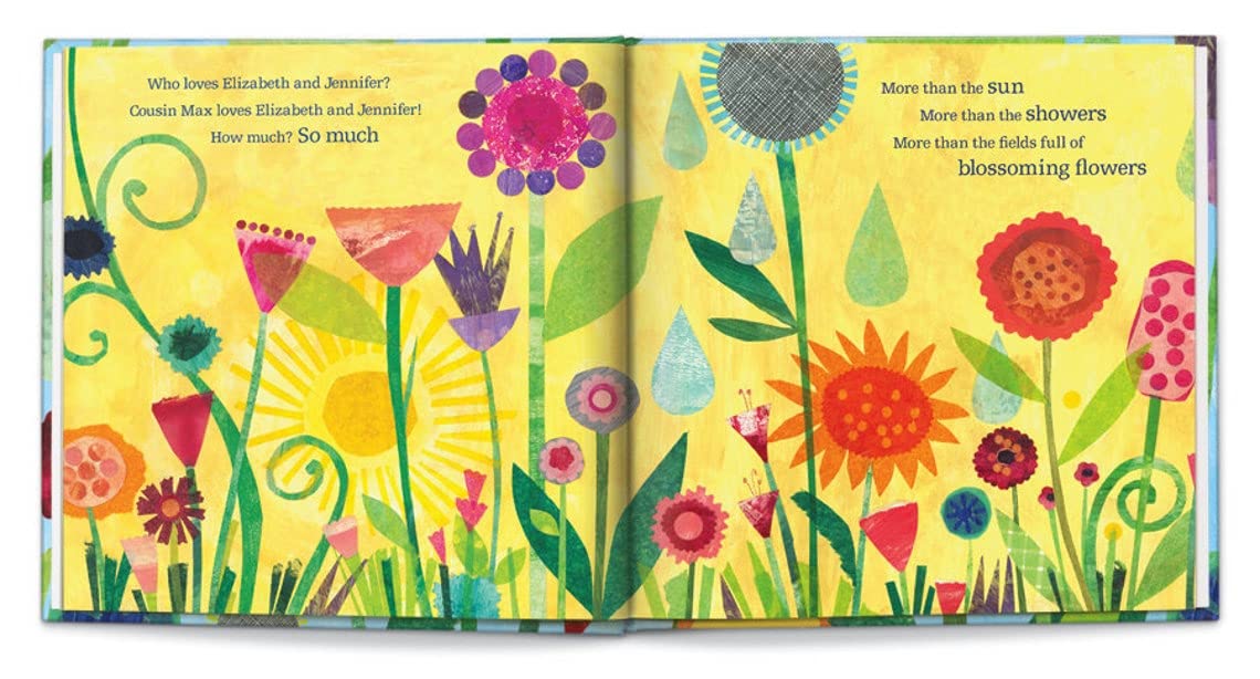 Personalized Siblings Story - Who Loves Me Blue Hardcover
