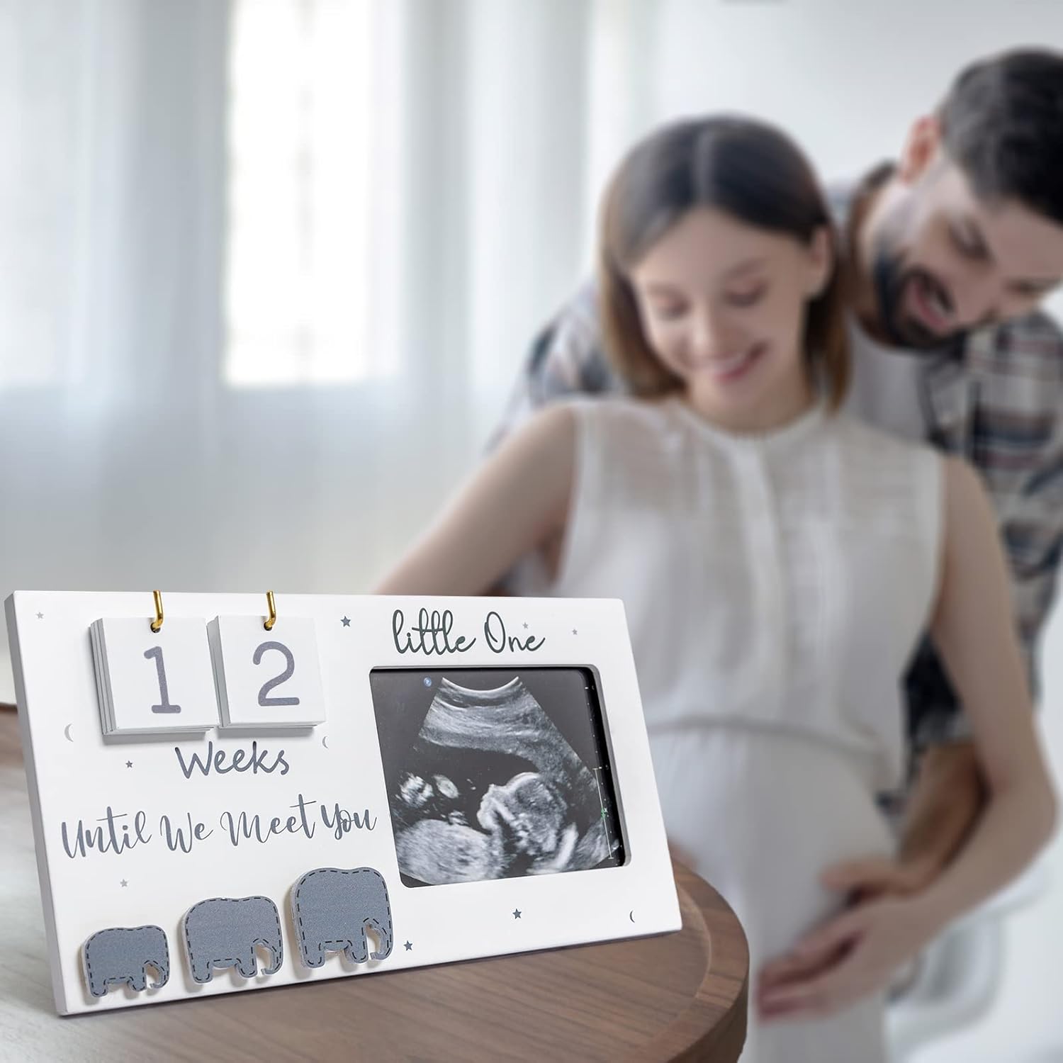 Jwitao Sonogram Picture Frame with Countdown Weeks