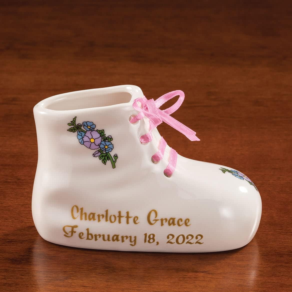 WalterDrake Personalized Baby Bootie Heirloom - Pink Girl
