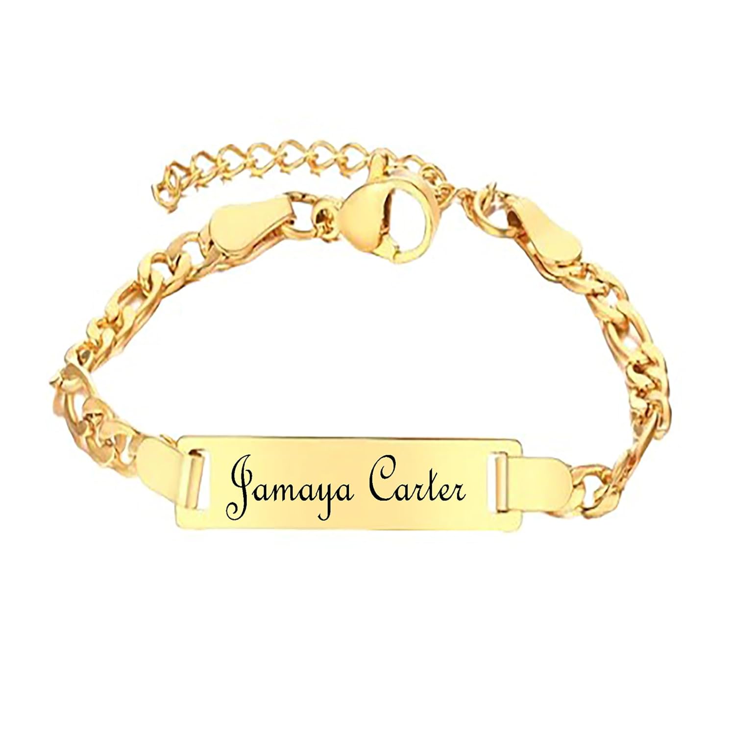18K Gold Filled Baby ID Bracelet with Name and Date
