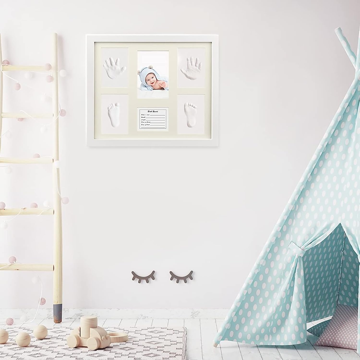 MICKYU Baby Hand and Footprint Kit - Personalized Keepsake Frame