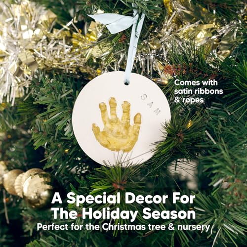 KeaBabies Baby Footprint Ornament Kit for Girls and Boys