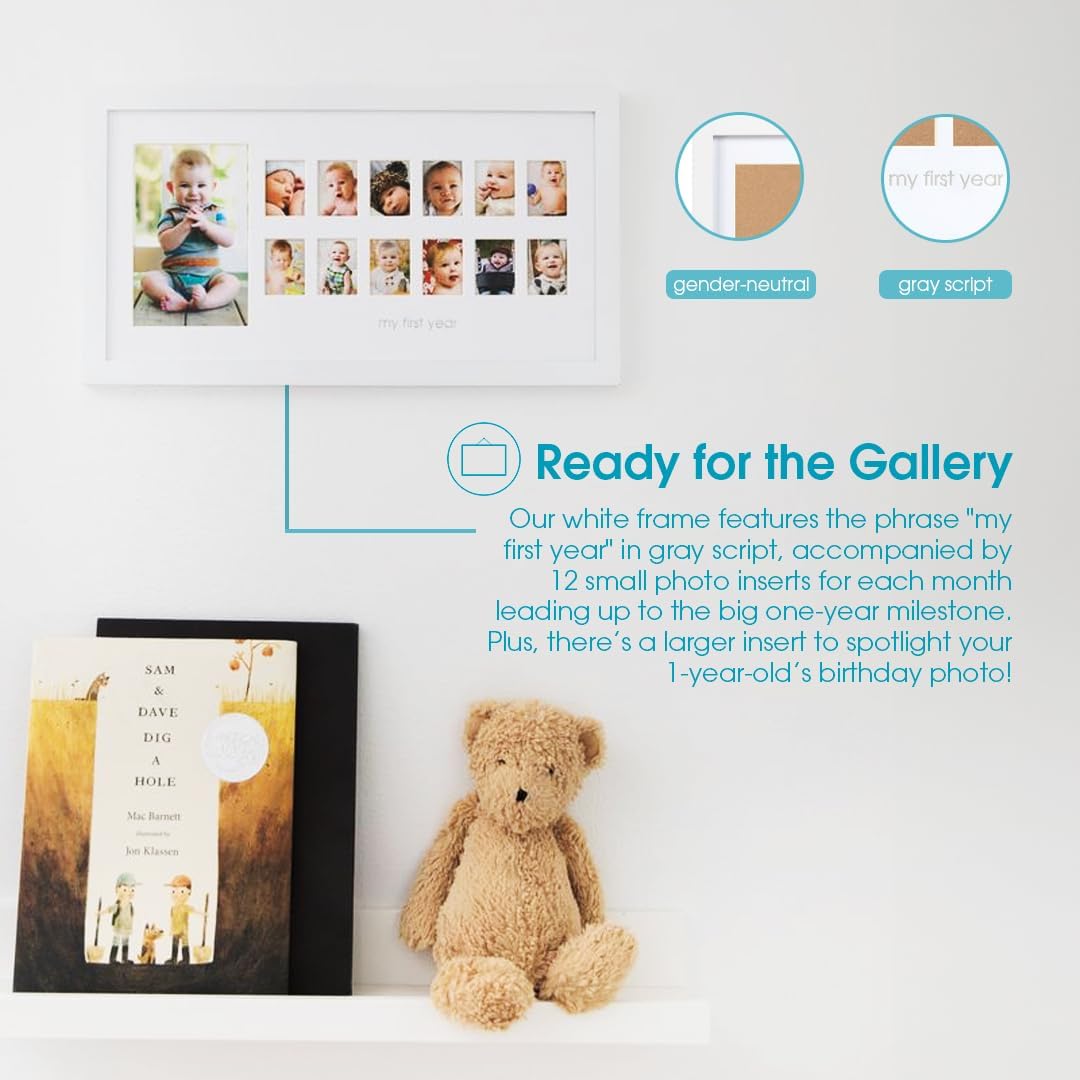 Pearhead My First Year Photo Moments Frame 13 Inserts White