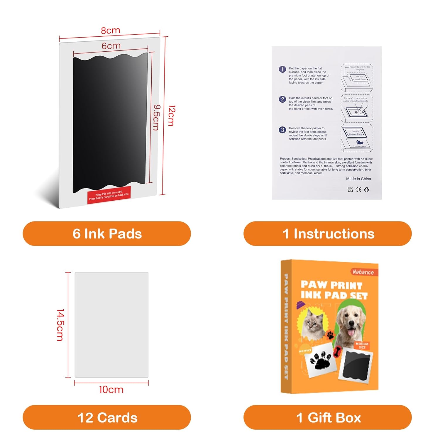 Nabance Inkless Pet Baby Keepsake Kit