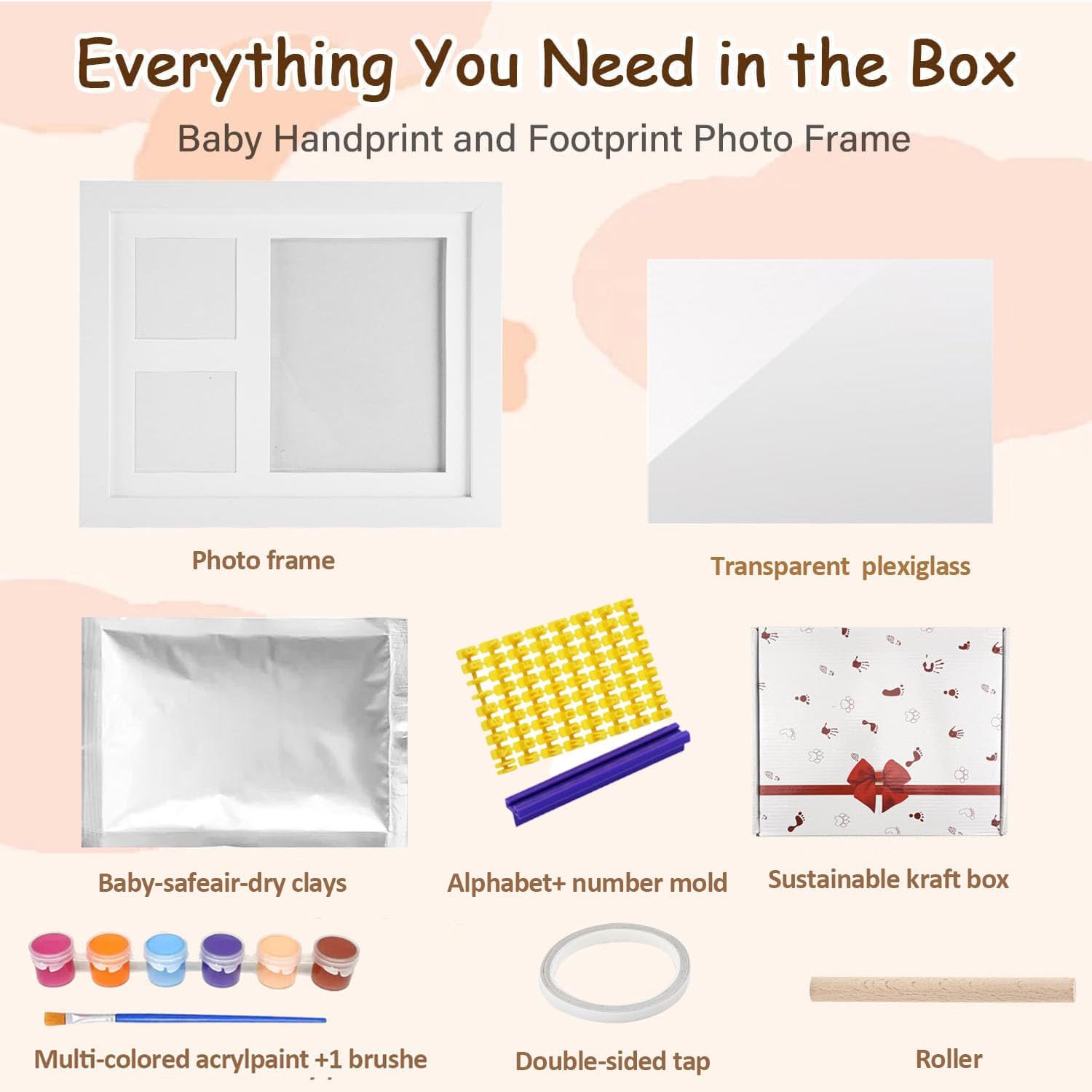 Aiacmea Inkless Baby Keepsake Frame Kit