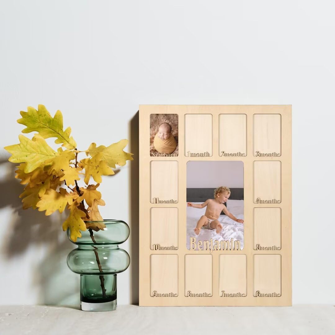 Personalized My First Year Photo Frame 12 Months Keepsake 1