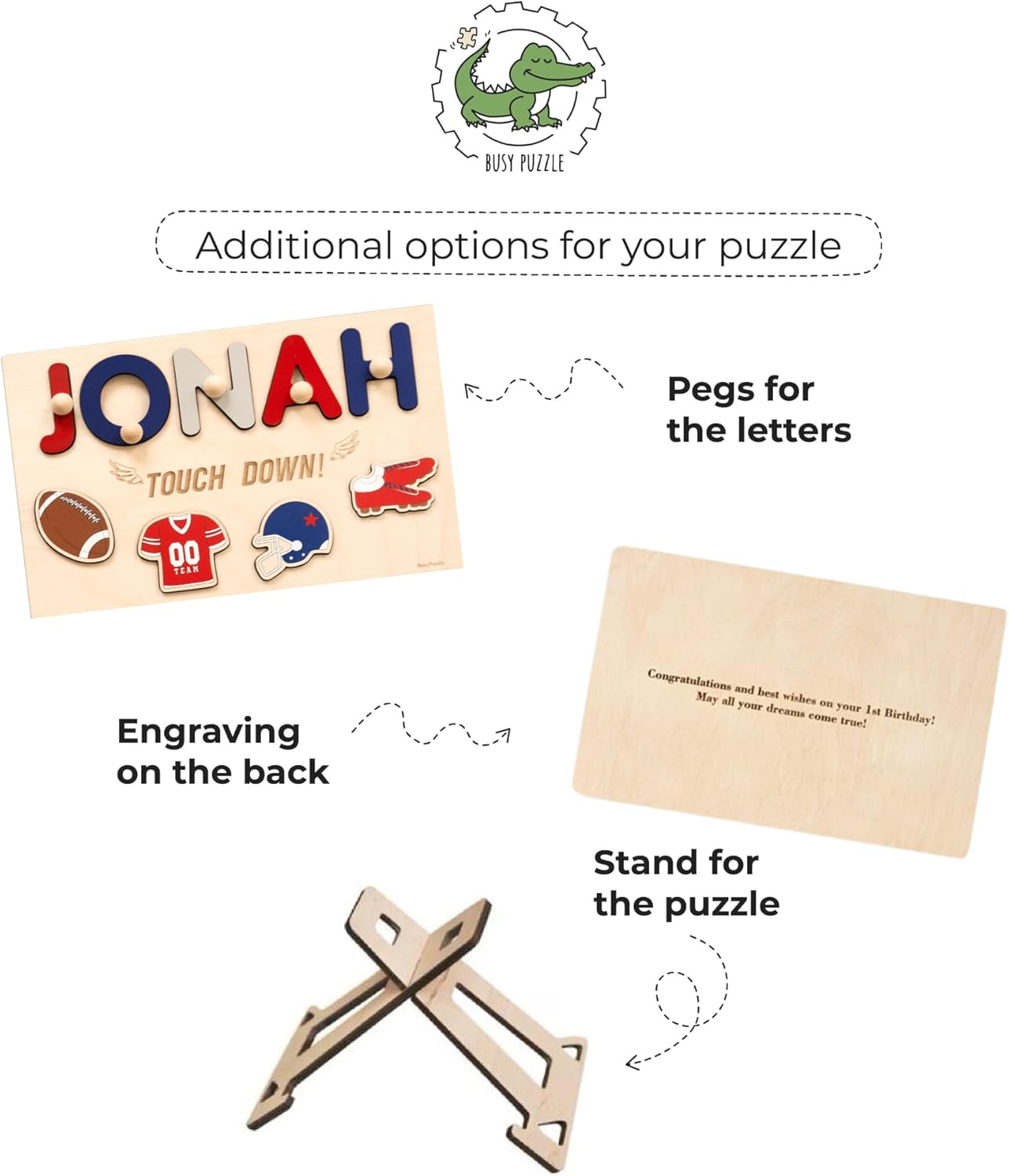 Personalized Golf Name Puzzle for Toddlers